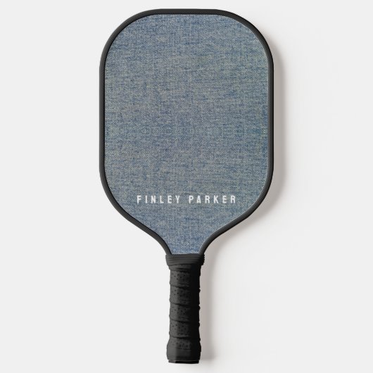  denim blauw spijkerbroek look pickleball paddle (Achterkant)