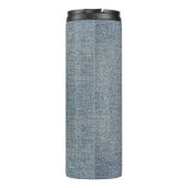  denim blauw spijkerbroek look thermosbeker (Achterkant)