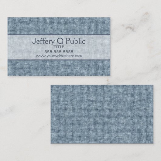 Denim blauw visitekaartje (Voorkant / Achterkant)