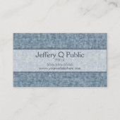 Denim blauw visitekaartje (Voorkant)