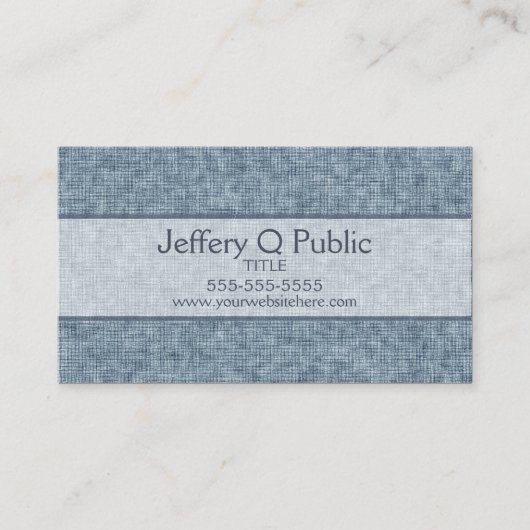 Denim blauw visitekaartje (Voorkant)