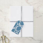 Denim Blauwe Bellen Cadeaulabel (Met Touw)