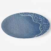 Denim Blauwe Broek Diamant Papieren Bordje (Gekanteld)