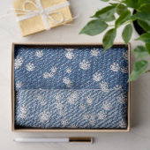 Denim Blauwe Broek Diamant Tissuepapier (Geschenk)