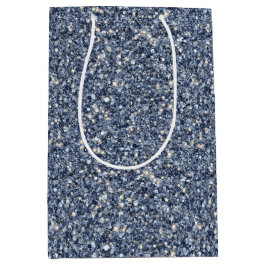 Denim Blauwe Glitter Verjaardag Medium Cadeauzakje