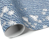 Denim Blauwe Jeans Diamant Cadeaupapier (Rol Hoek)