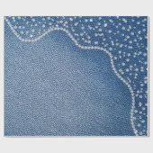 Denim Blauwe Jeans Diamant Cadeaupapier (Vlak)