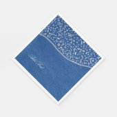 Denim Blauwe Jeans Diamant Servet (Hoek)