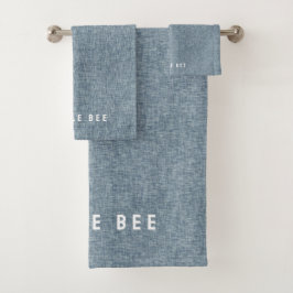 Denim blauwe jeans look bad handdoek