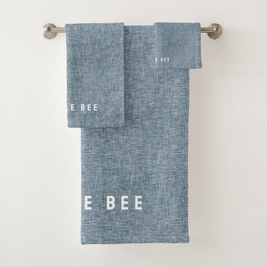 Denim blauwe jeans look bad handdoek (Insitu)