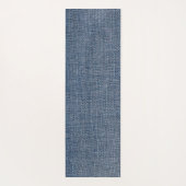 Denim blauwe jeans stof yogamat (Achterkant)