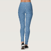 Denim blauwe jeanspatroon all-overprint leggings (Achterkant)