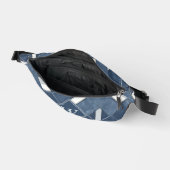 Denim Blauwe Patchwork Monogram Initiaal Heuptasje (Open)