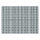Denim Blauwe Salie Groene Witte Plaid Tafelkleed (Voorkant (Horizontaal))