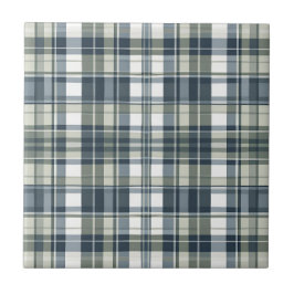 Denim Blauwe Salie Groene Witte Tegeltje