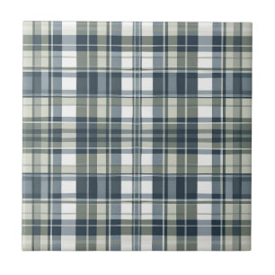 Denim Blauwe Salie Groene Witte Tegeltje
