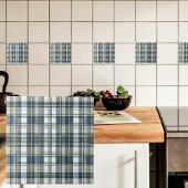 Denim Blauwe Salie Groene Witte Tegeltje