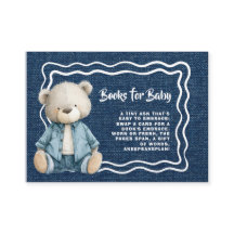 Denim Blauwe Spijkerbroek Baby Shower Boeken voor