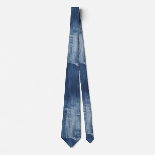 Denim Blauwe Stropdas (Voorkant)