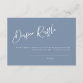 Denim Blue Baby shower Diaper Raffle Kaart (Voorkant)