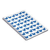 Denim Blue Bold Butterflies Notitieboek (Rechterzijde)