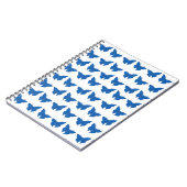 Denim Blue Bold Butterflies Notitieboek (Linkerzijde)