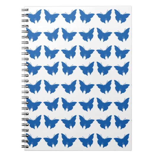 Denim Blue Bold Butterflies Notitieboek (Voorkant)