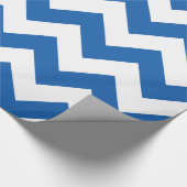 Denim Blue Bold Chevron Cadeaupapier (Hoek)