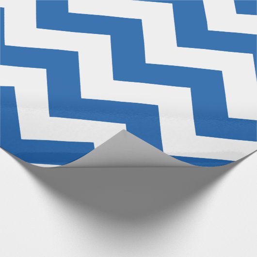 Denim Blue Bold Chevron Cadeaupapier (Hoek)