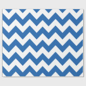 Denim Blue Bold Chevron Cadeaupapier (Vlak)