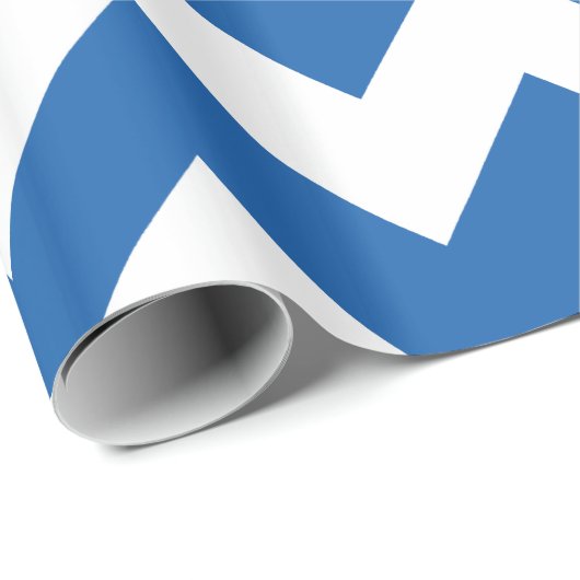 Denim Blue Bold Chevron Cadeaupapier (Rol Hoek)