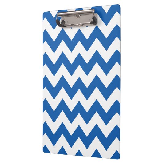 Denim Blue Bold Chevron Klembord (Links)