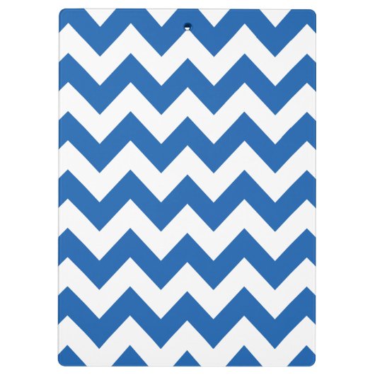 Denim Blue Bold Chevron Klembord (Achterkant)