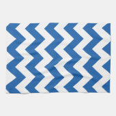 Denim Blue Bold Chevron Theedoek (Horizontaal)