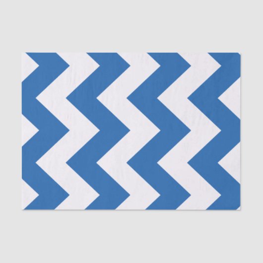 Denim Blue Bold Mod Chevron Tissuepapier (Voorkant)