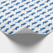 Denim Blue Bold Mod Go Girls Cadeaupapier (Hoek)