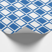 Denim Blue Bold Mod Squares Cadeaupapier (Hoek)