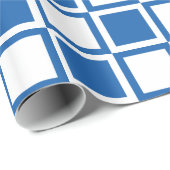 Denim Blue Bold Mod Squares Cadeaupapier (Rol Hoek)