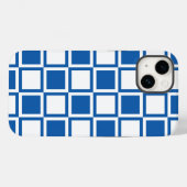 Denim Blue Bold Mod Squares Case-Mate iPhone Case (Achterkant (horizontaal))
