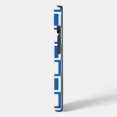 Denim Blue Bold Mod Squares Case-Mate iPhone Case (Achterkant / Links)