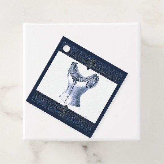 Denim Blue  Bustier Bedankjes Labels (In situ)