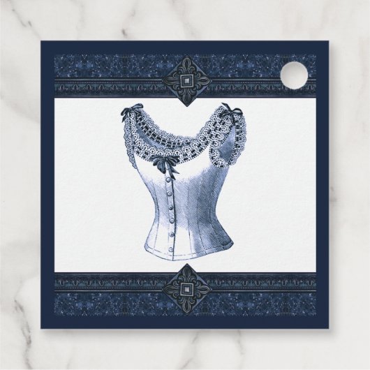 Denim Blue  Bustier Bedankjes Labels (Achterkant)