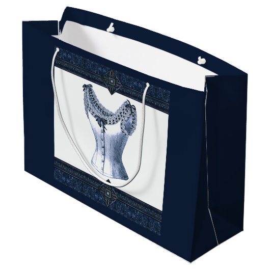 Denim Blue  Bustier Groot Cadeauzakje (Achterkant Gekanteld)