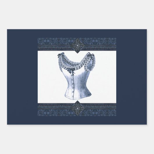 Denim Blue  Bustier Inpakpapier Vel (Voorkant 3)