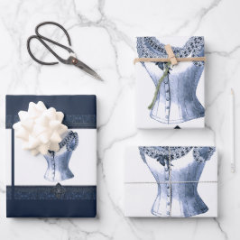 Denim Blue  Bustier Inpakpapier Vel