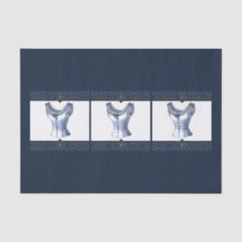 Denim Blue  Bustier Tissuepapier