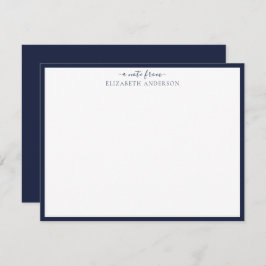 Denim Blue Classic Border Note Kaart Notitiekaartje