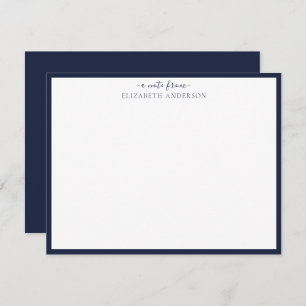 Denim Blue Classic Border Note Kaart Notitiekaartje