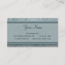 Denim Blue Coin Pattern met Monogram Visitekaartje