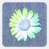 Denim Blue Daisy Flower Sticker (Voorkant)